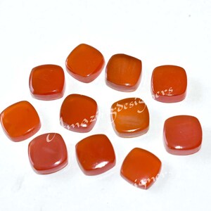 Natural Red Onyx Cushion Flat Back Both Side 8mm To 20mm Wholesale Loose Gemstone,Cushion Flat Onyx