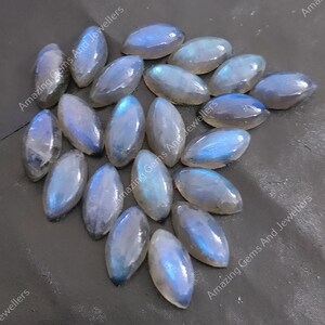 Natural Labradorite Cabochon Lot, CALIBRATED Marquise Labradorite Loose Stone Cab, Semi Precious Gemstone Labradorite 3x6mm-8x16mm