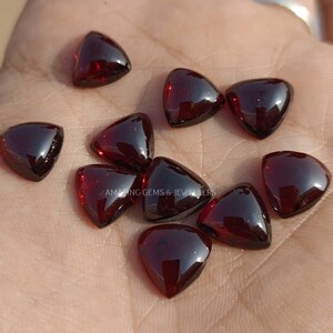 Natural Mozambique Garnet Trillion Cabochon 5mm To 10mm Wholesale Loose Gemstone