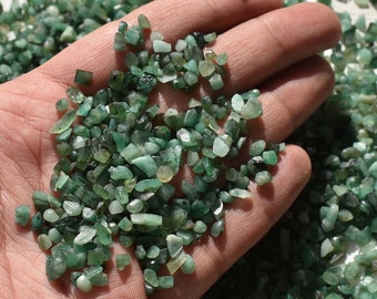 Natural Green Zambian Emerald Raw Rough Size 3mm-4mm/Raw Emerald Crystal/Stoe/ Specimen Emerald Raw Gemstone