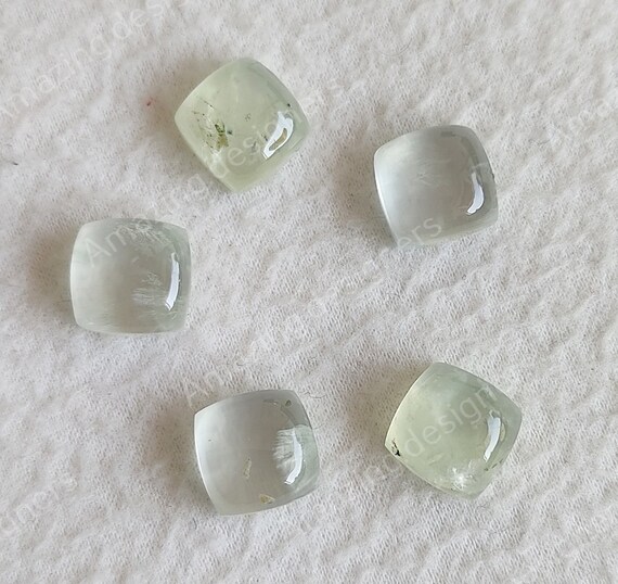 Details about    Awesome Natural Prehanite Cushion Faceted Cut 5mm-20mm Loose Gemstone 