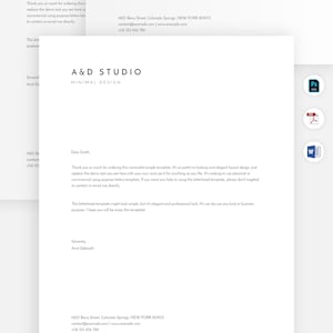 Plantilla de membrete mínima ? Diseño de membrete simple y moderno ? Membrete profesional, diseño de membrete de palabras de Microsoft ( Word membrete) Palabra De la Sra.
