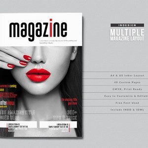 Multiple Magazine Layout | Clean and Elegant Magazine Template ...