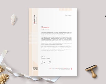 Minimal Letterhead Etsy