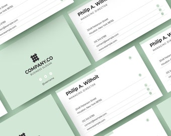 elegant business card design minimal business card template etsy
