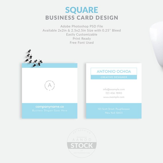 26 Creative Square Business Card Templates Ms Word Ai