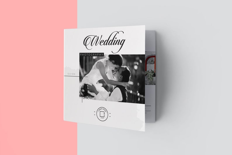 Wedding photography pricing guide, Square tri-fold brochure template, Photography welcome guide template, Multipurpose usable brochure Vol.2 image 7