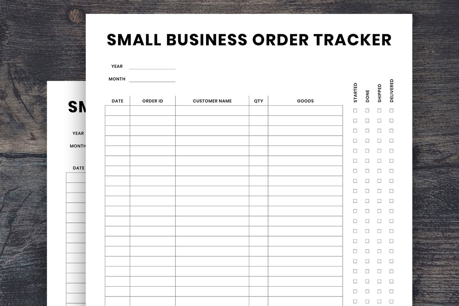 Small Business Order Tracker Business Organised Planner Etsy