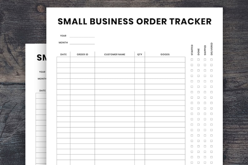 Small Business Order Tracker Printable Printable Word Searches