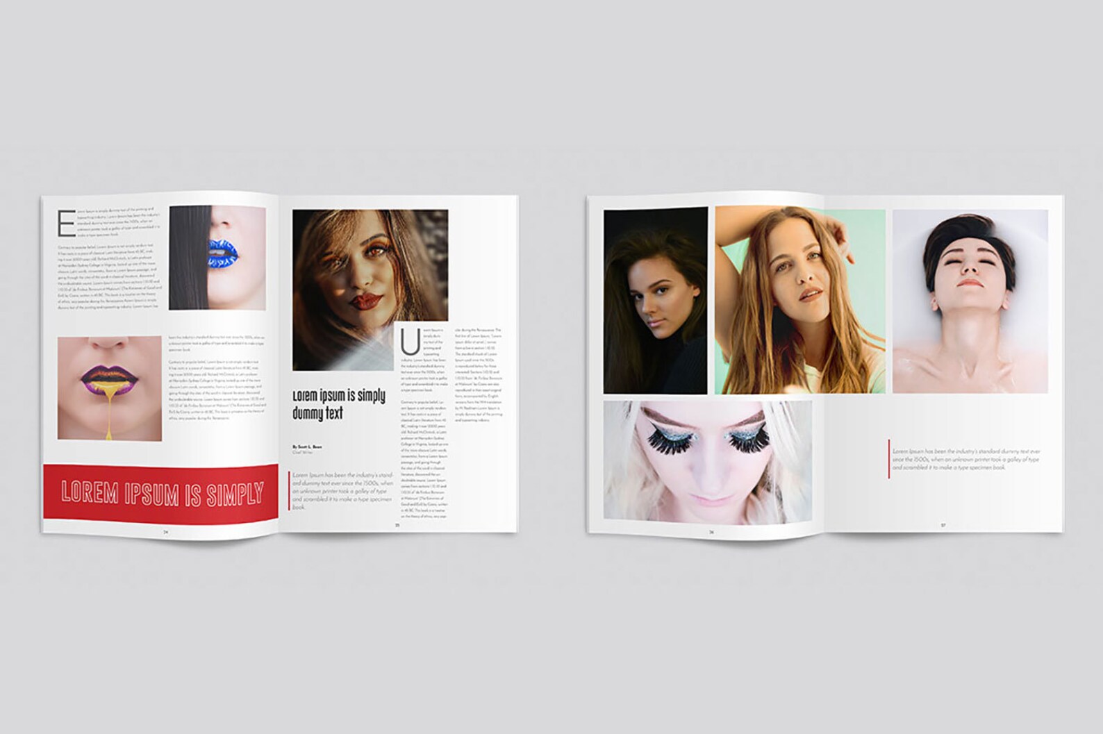 Multiple Magazine Layout Clean and Elegant Magazine Template ...
