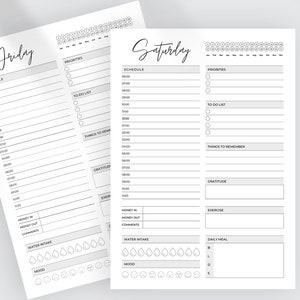 Canva Daily Planner Template Instant Download Editable Planner Sheet ...