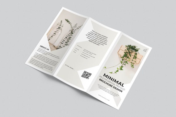 Minimal Trifold Brochure Template Indesign Brochure Template - Etsy