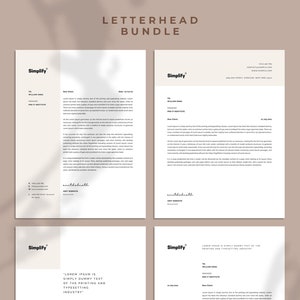 Plantilla de membrete canva editable / Diseño de membrete / Plantilla de membrete mínima y simplificar / Diseño profesional de plantillas de membrete