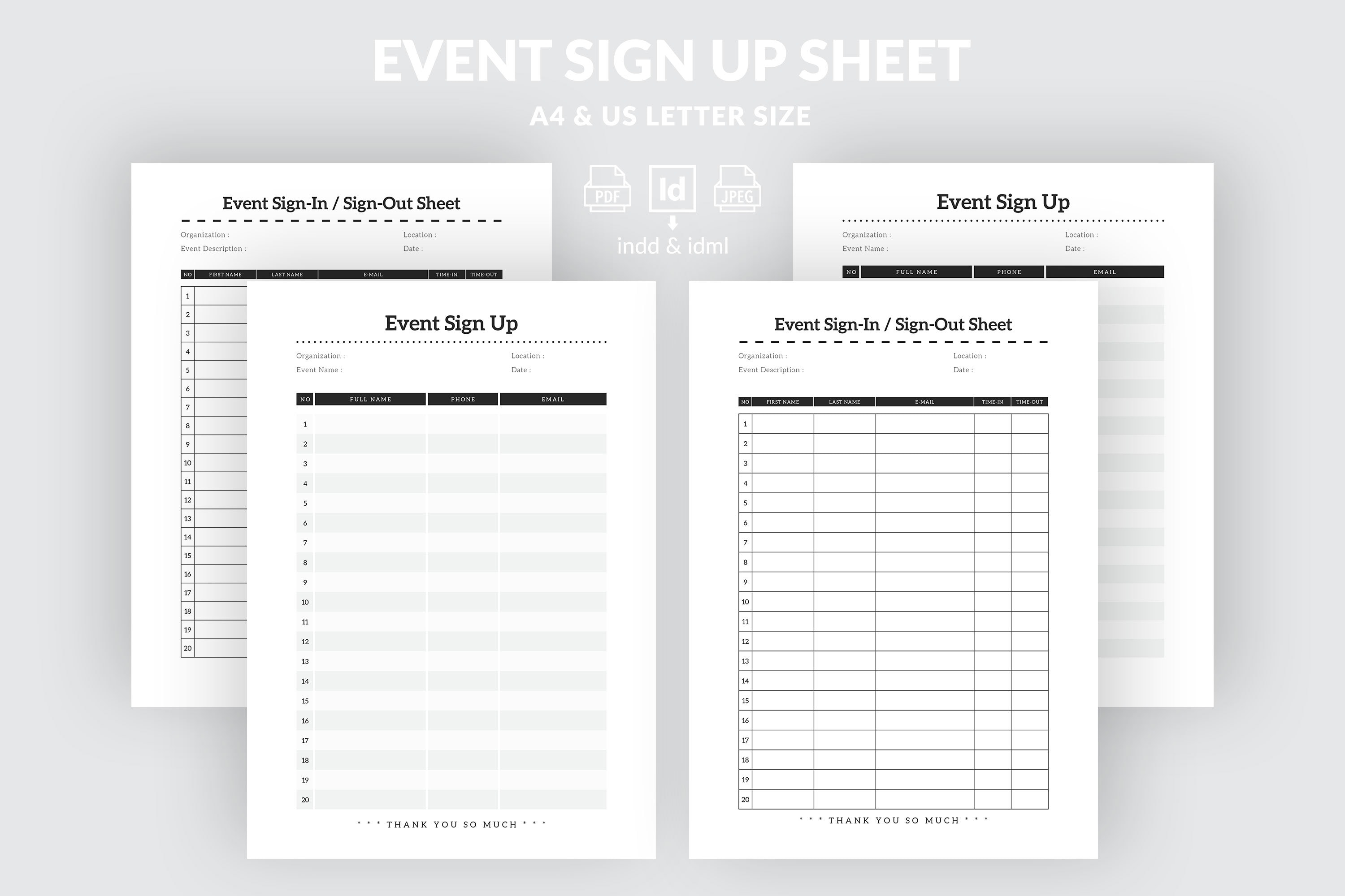 Event Sign Up Template
