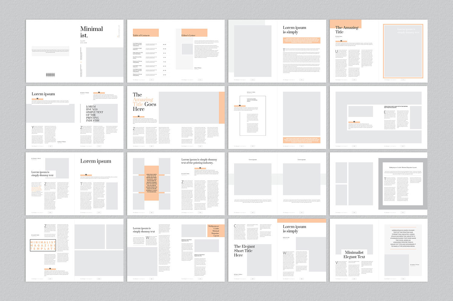 Plantilla de revista inDesign / Diseño de revista minimalista ...
