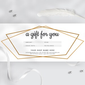 Modello di certificato regalo, Modello buono regalo, Buono Regalo Moderno, Buono Negozio, Carta Offerta Speciale, Modello Carta Regalo Sconto