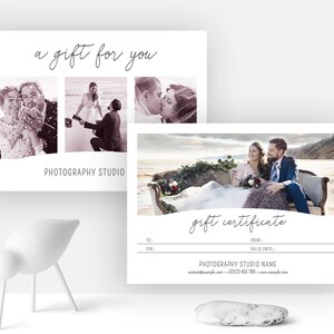 Photographie Gift Certificate Template, Photographe Gift Card, Carte-cadeau photographie de mariage, Carte-cadeau, Bon cadeau, Marketing photographie
