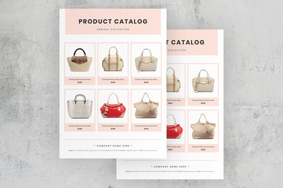 Download Product catalog layout Minimal line sheet template | Etsy
