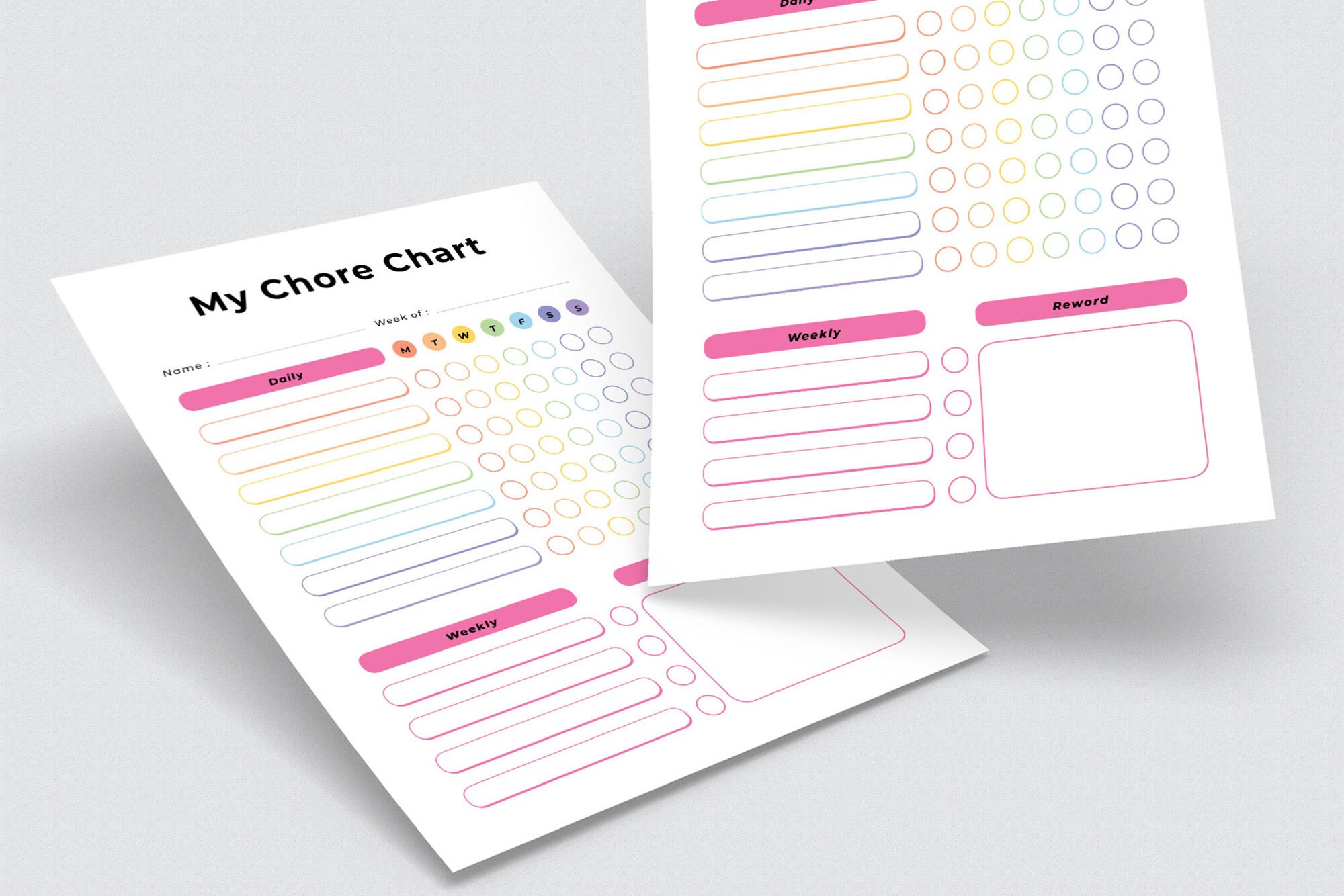 My Chore Chart Editable Indesign & Canva Version, Daily Morning Evening ...