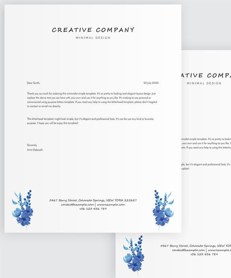 Modern Letterhead Template Elegant Letterhead Template Clean and Simple