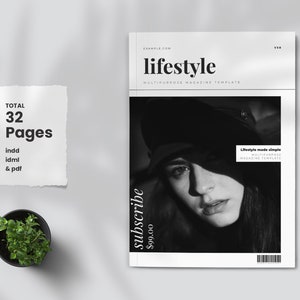 Modern Lifestyle Magazine Template, Multipurpose Magazine, Travel Magazine Template, Lifestyle Magazine, Editable InDesign Magazine Layout