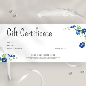 Modello di certificato regalo, certificato regalo impeccabile bello, carta regalo stampabile Design, buono regalo moderno, Voucher negozio, Offerta speciale