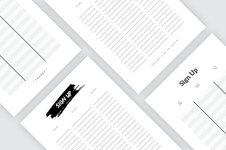 Sign up Template | Sign-up Sheet Layout | Printable Sign up | Event ...