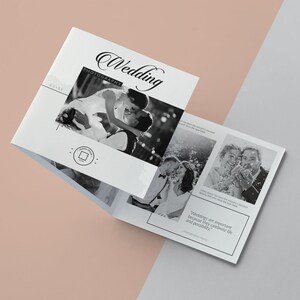 Wedding photography pricing guide, Square tri-fold brochure template, Photography welcome guide template, Multipurpose usable brochure Vol.2 image 5