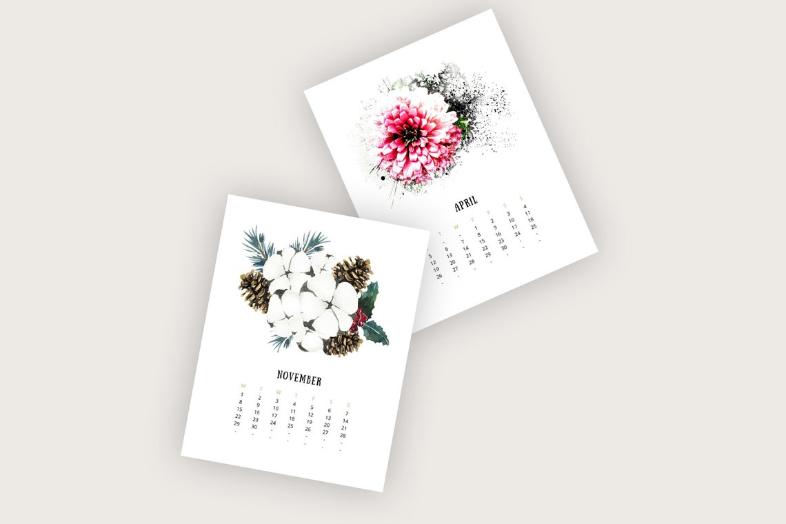 2021 Canva Calendar Template Editable Calendar Design Desk | Etsy