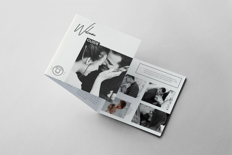 Square tri-fold brochure template, Photography welcome guide template, Wedding photography pricing guide, Multipurpose usable brochure Vol.1 image 3