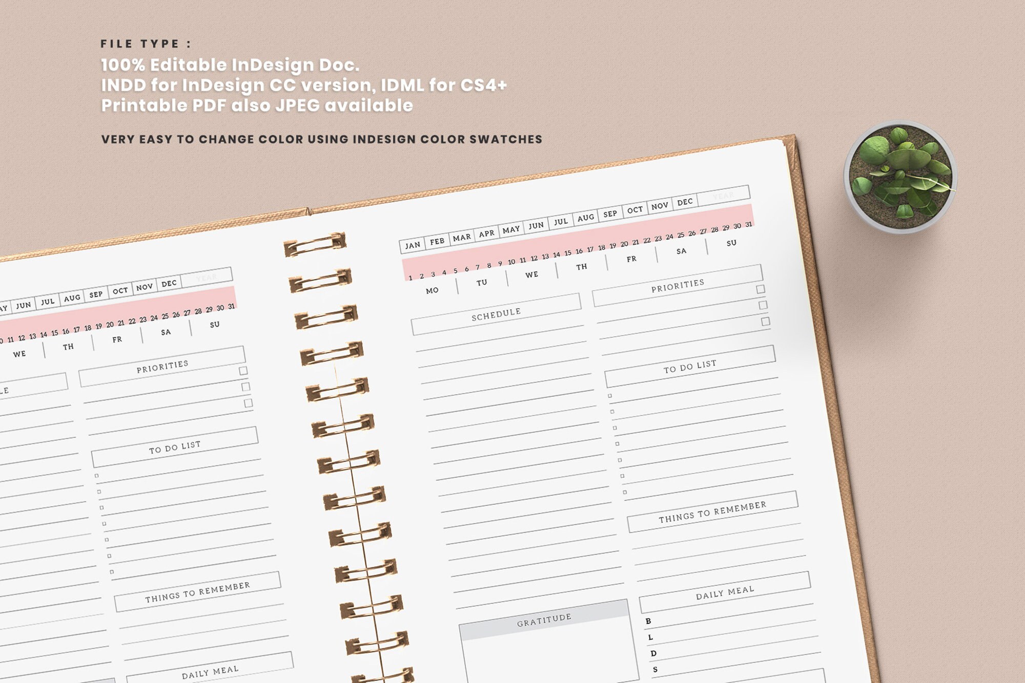 Editable Indesign Daily Planner Template, Daily to Do List, Printable A4,  A5, Letter Size Planner, Today's Activities, Daily Planner Sheet - Etsy