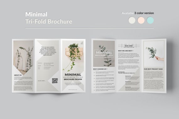 Minimal Trifold Brochure Template, Indesign Brochure Template