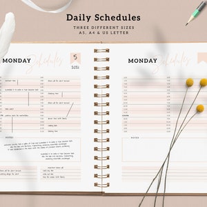Daily Schedules For Success Your Goals, Seven Days Planner Template, Editable InDesign Daily Schedules, To Do Planner, Daily Activity Sheets