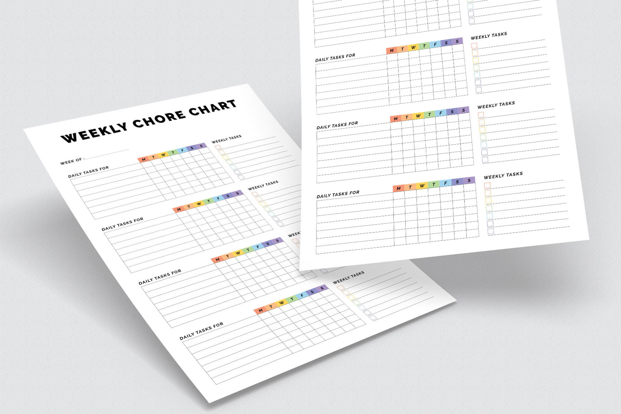 Weekly Chore Chart Editable Indesign Template Responsibility - Etsy
