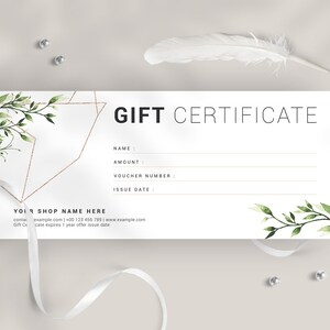 Modello di certificato regalo, Modello buono regalo, Buono Regalo Moderno, Carta Offerta Speciale, Buono Negozio, Modello Carta Regalo Sconto