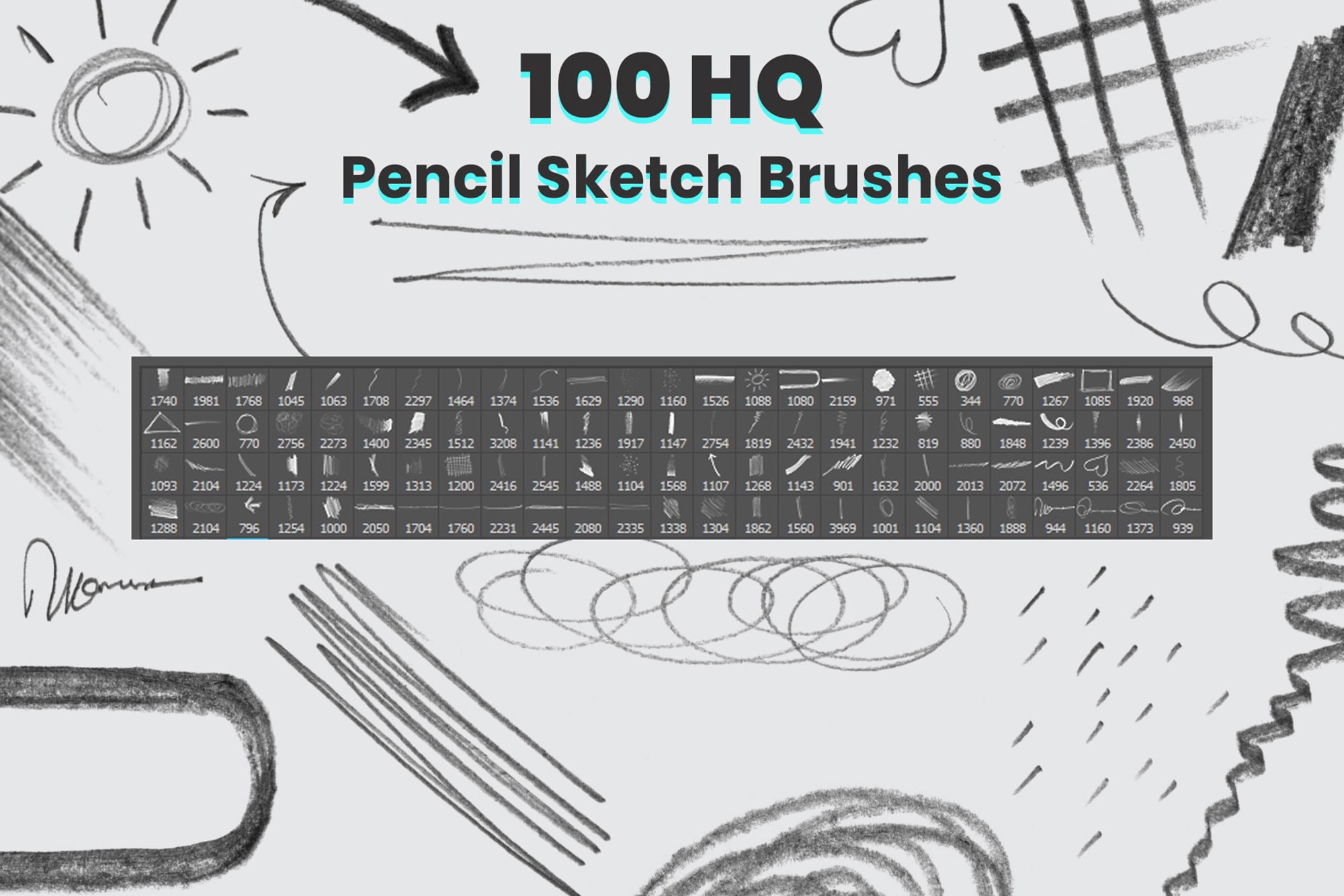 Download Free Pencil Brush Photoshop Collection