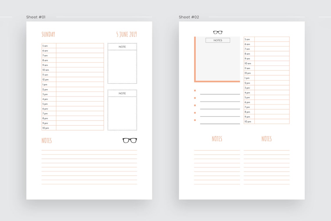 Editable Daily Planner Sheet Printable Daily Plan Sheet | Etsy