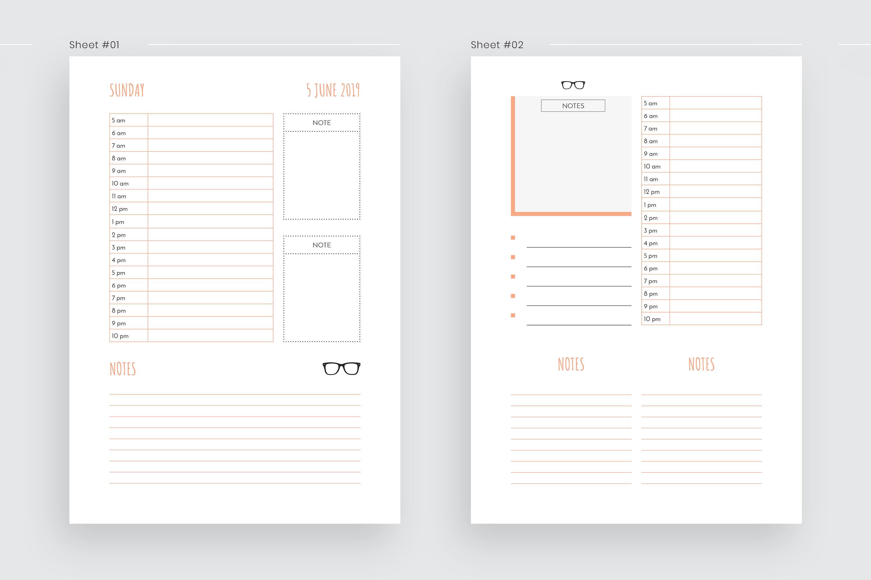 Editable Daily Planner Sheet Printable Daily Plan Sheet | Etsy