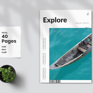 Explore Magazine, Clean Multiple Magazine Template, Lifestyle Magazine, Photography Magazine Layout, Modern and Elegant Magazine Template