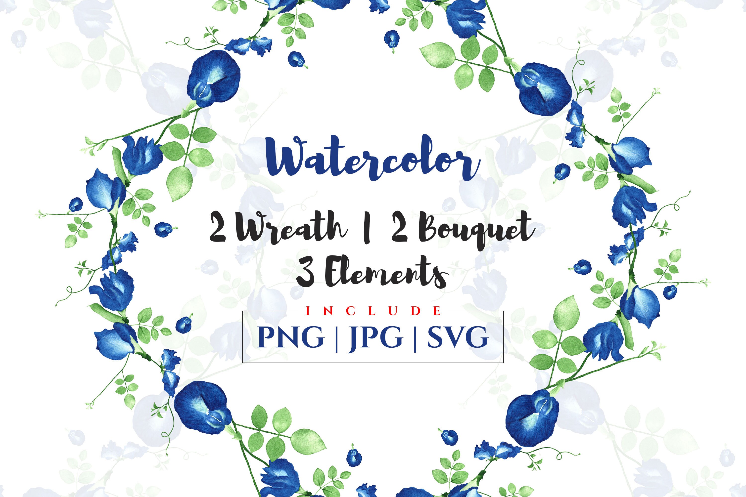 Download Elegant Watercolor Floral Wreath Flower Bouquet Compositions Etsy