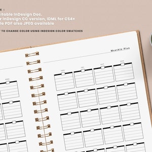 2021 Monthly Planner Two Page Spread Ready for Printable Calendar Style ...