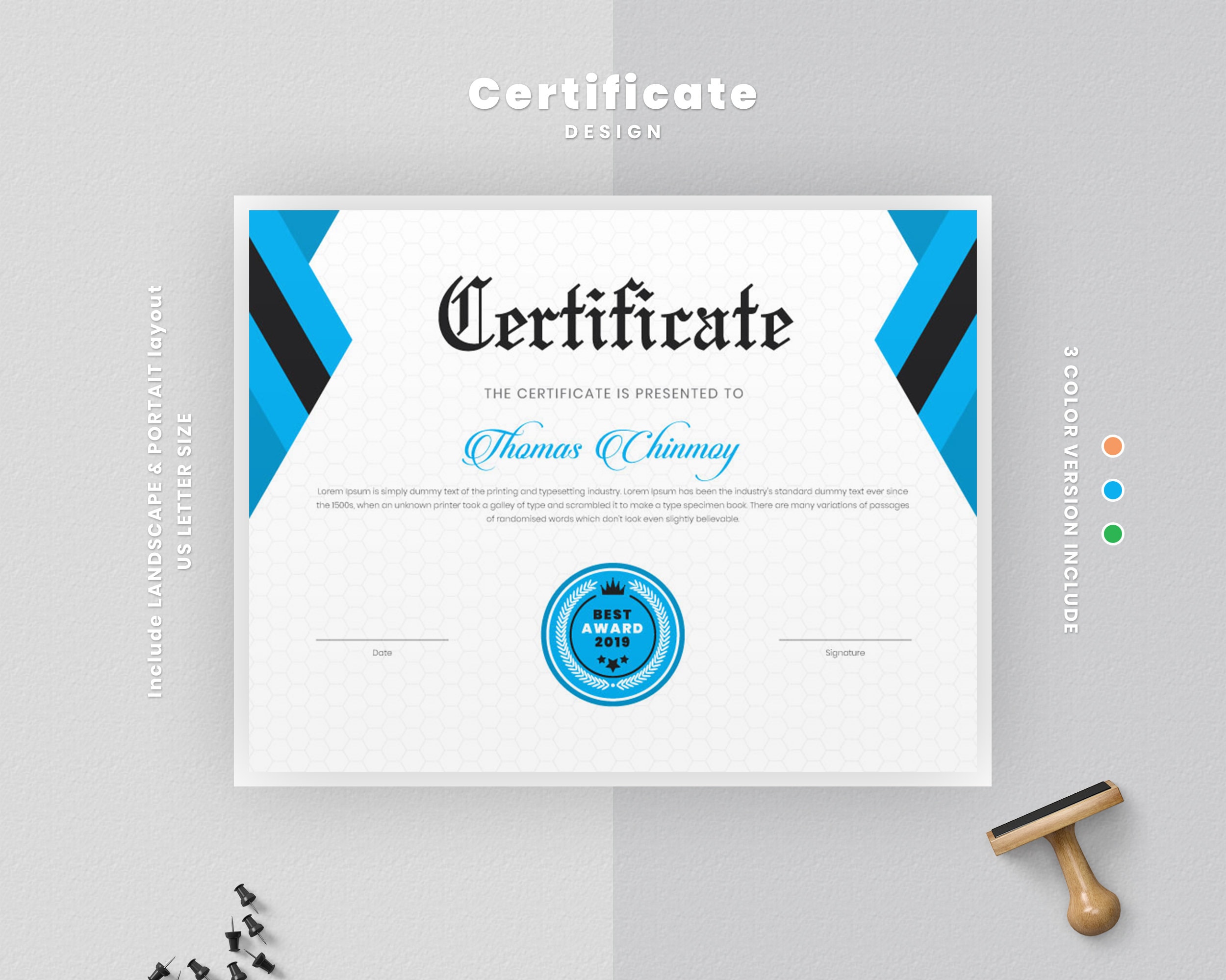 Modern Certificate Template Instant Download Certificate  Etsy Inside Graduation Certificate Template Word