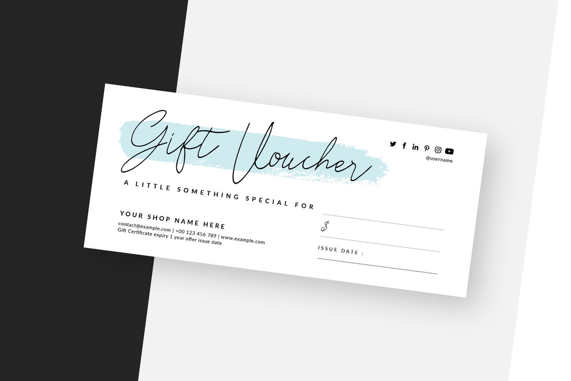 Gift Certificate Template, Gift Voucher Template, Special Offer Card