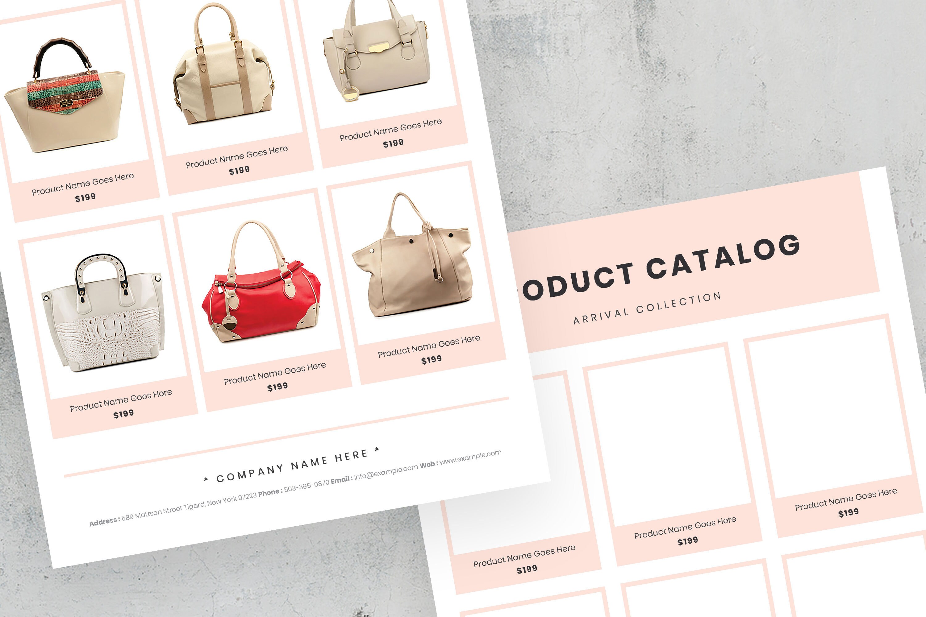 Product Catalog Layout Minimal Line Sheet Template Wholesale Line