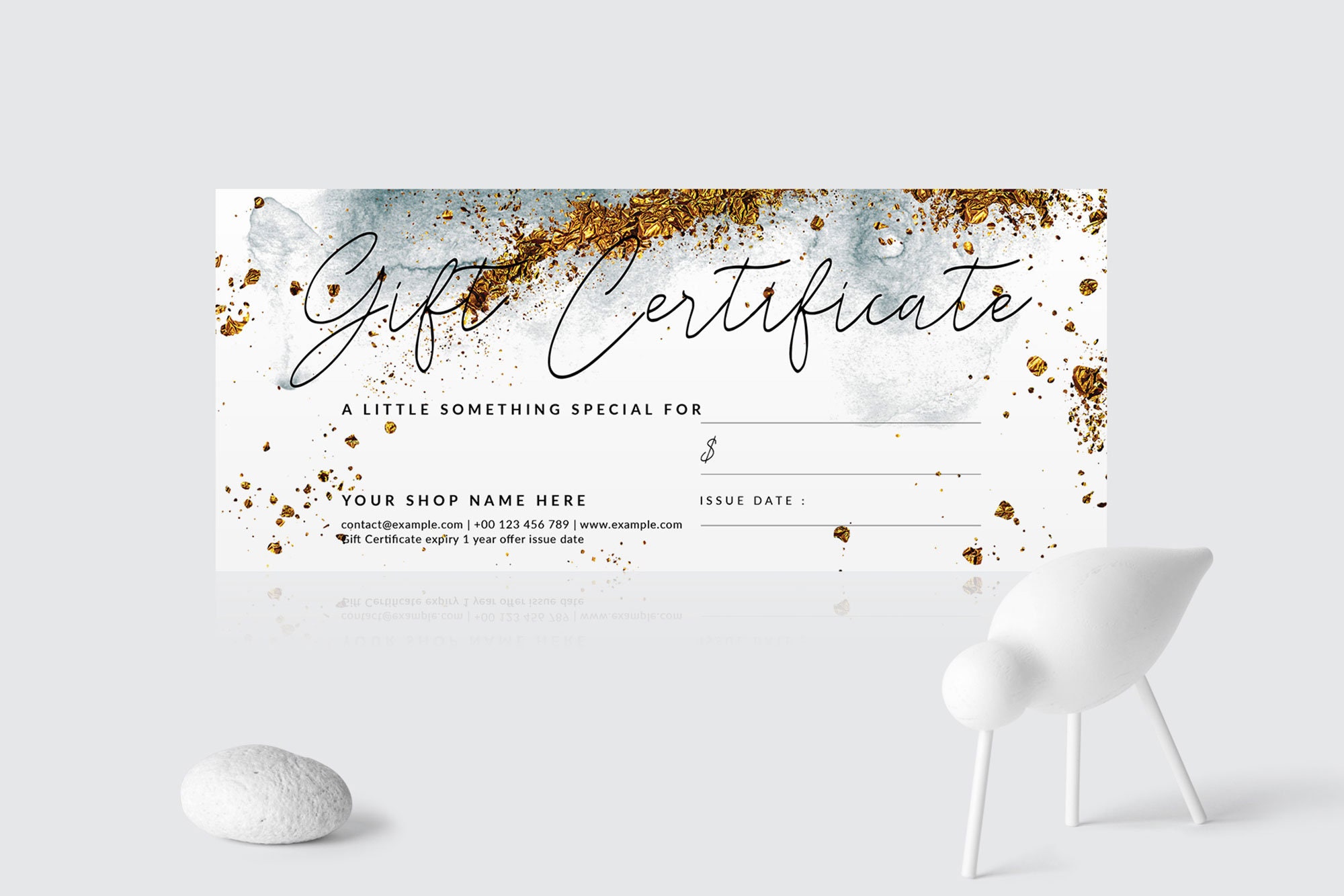 Gift Certificate Template, Gift Voucher Template, Modern Gift Voucher