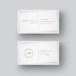 Eenvoudige Business Card Design - Modern en minimalistisch visitekaartje Layout - Photoshop sjabloon voor visitekaartjes - Instant Download kaart