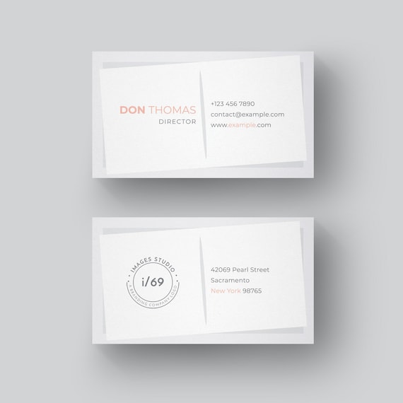 Einfache Visitenkarte Design Moderne Und Minimalistische Etsy