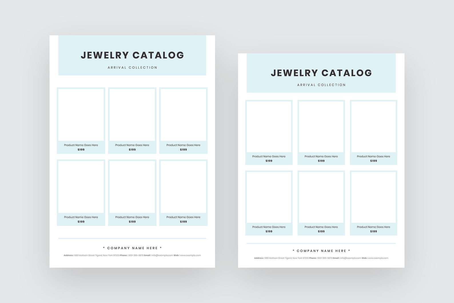 Jewelry Catalog Template Promotional Flyer Template Line Etsy
