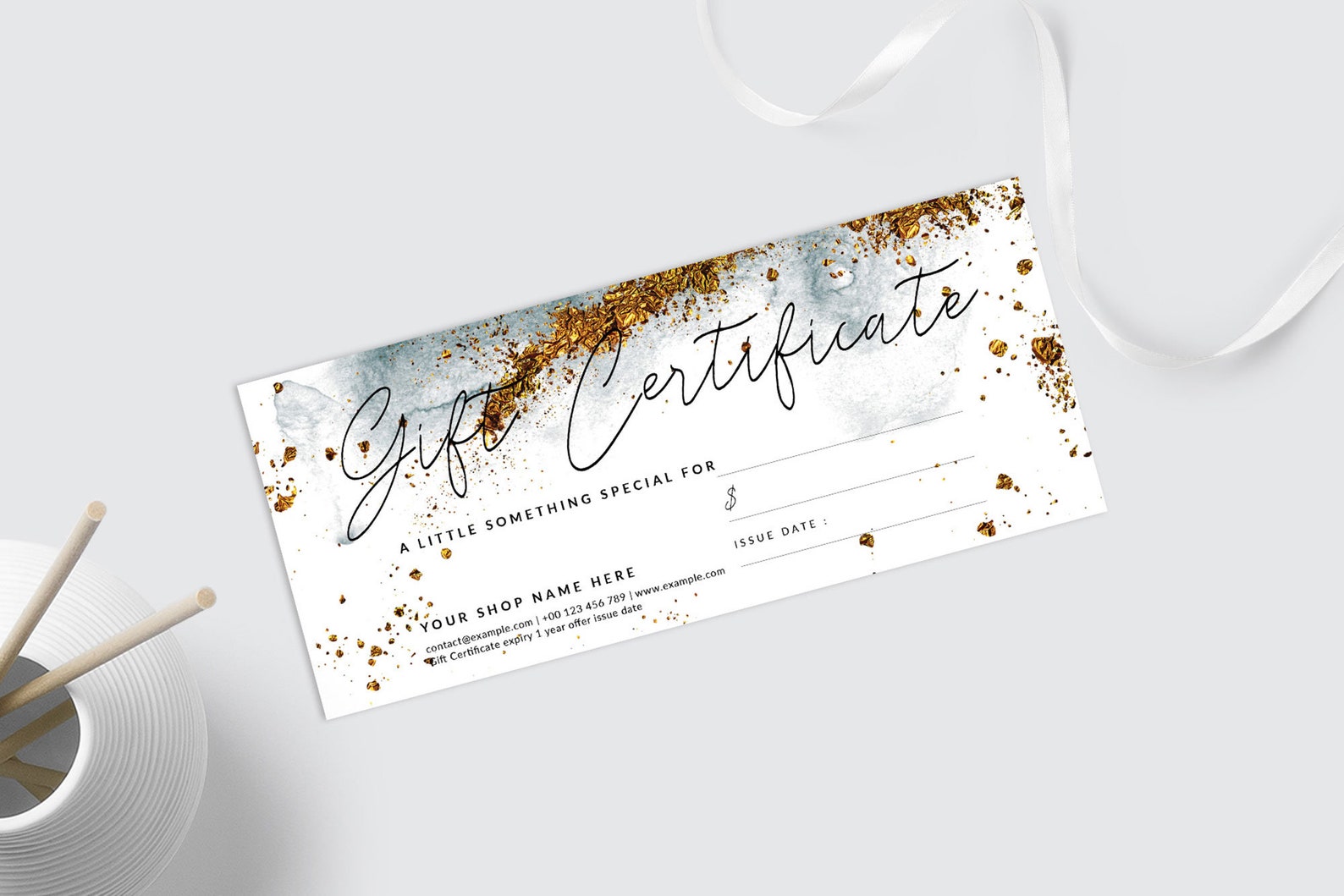 Gift Certificate Template, Gift Voucher Template, Modern Gift Voucher