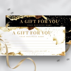 Moderne Geschenk-Gutschein-Vorlage, editierbare Geschenkgutschein, Geschenk-Karte-Vorlage, Shop-Gutschein, druckbare Geschenk-Karte-Design, Mode-Geschenk-Gutschein
